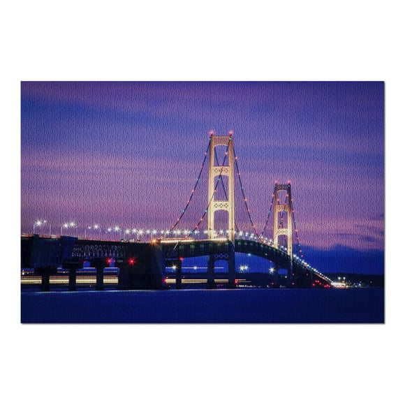 1000 Piece Wooden Jigsaw Puzzle Mackinac-Bridge-Michigan Large Puzzle Game for Adults and Teenagers 1000 Piece Wooden Jigsaw Puzzle Mackinac-Bridge-Michigan Large Puzzle Game for Adults and Teenagers
